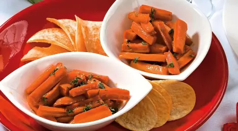 Honey glazed vegetables