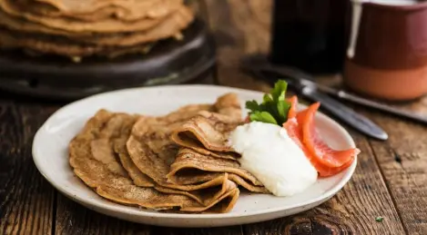 Pancakes on dark beer