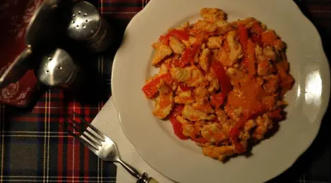 Carne tierna con pimiento