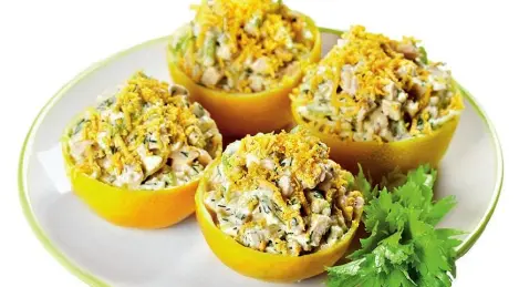 Sweet lemons with chicken salad