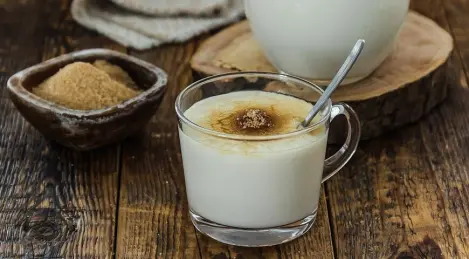 Gelatina de avena con leche y vainilla
