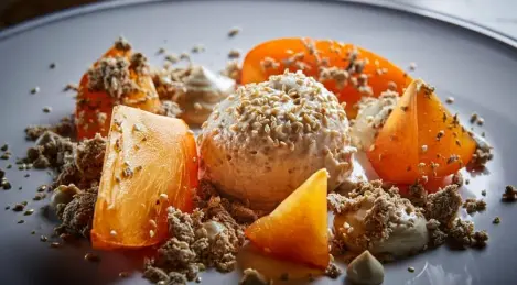 Persimmon and halva