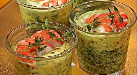 Verrines De Espinacas Y Pimientos