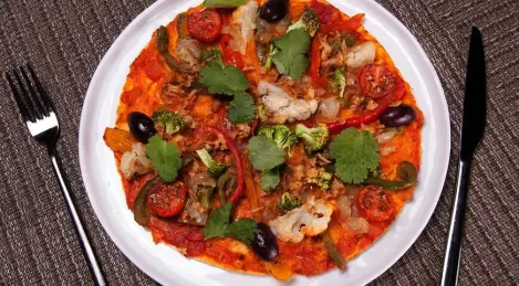 Quesadilla with pumpkin and vegetables