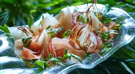 Parma ham with melon