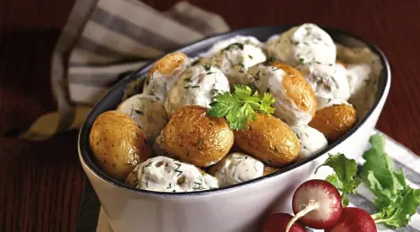 Patate novelle al forno con besciamella