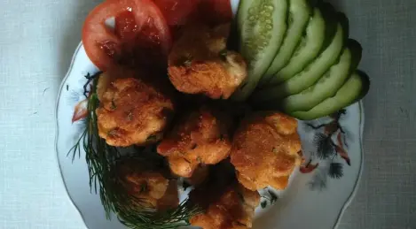 Blumenkohlrosen im Knoblauchteig