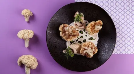 Coliflor con salsa de trufa