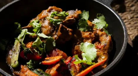 Lamb saddle with vegetables