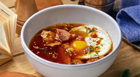 Mushroom soup with duck