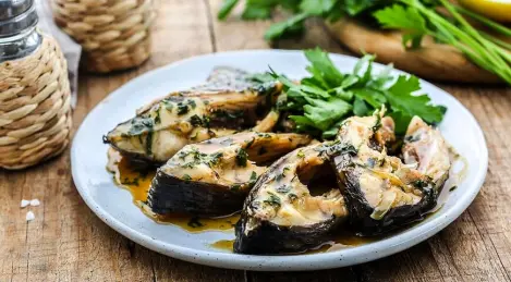 Carp in kvass in Russian