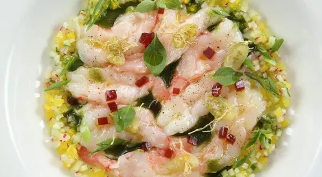 Crevettes nordiques aux légumes croquants