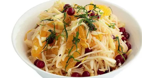 Cabbage salad with cranberries