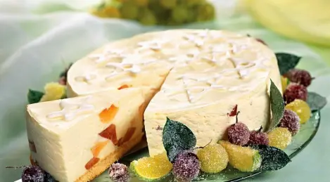 Curd cake à la gelée de pamplemousse