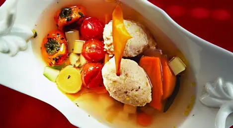 Chicken soup with dumplings