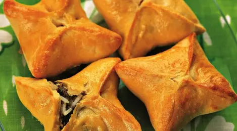 Pies with rice and mushrooms