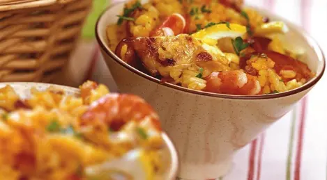 Paella on the barbecue