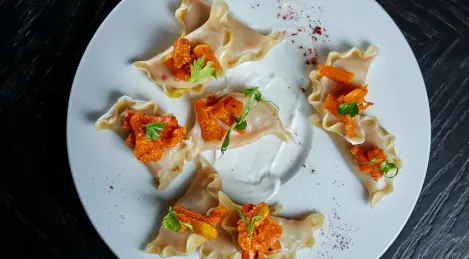 Vareniki with pumpkin