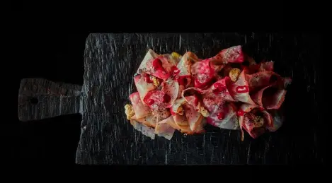 Roasted celery root salad