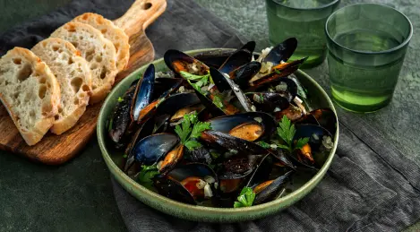 Mussels in white wine