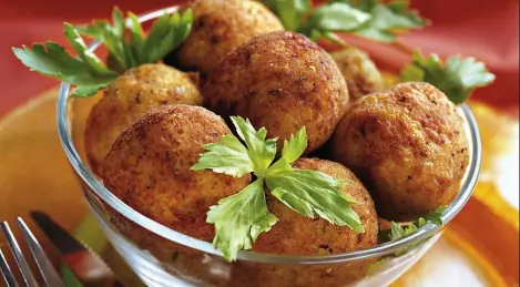 Falafel from crushed peas