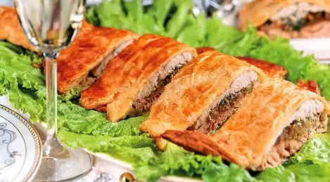 Kuchen aus zwei Fischarten