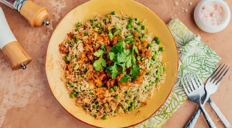 Rice with peas and cumin