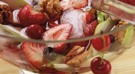 Fruit punch with maple syrup