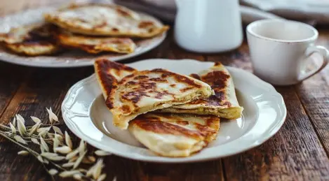 Wheat cakes with potato filling