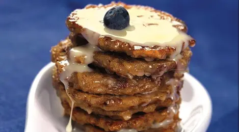 Buckwheat pancakes with honey