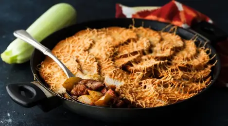 Tarte italienne au poulet et courgettes