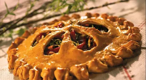 Tarte aux jeunes herbes