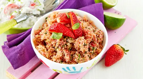Quinoa mit Erdbeeren