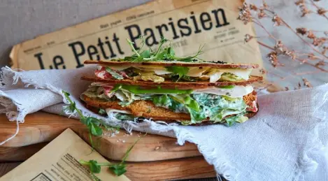 Caesar salad sandwich