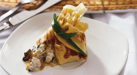 "Noeuds" au poulet et aux champignons