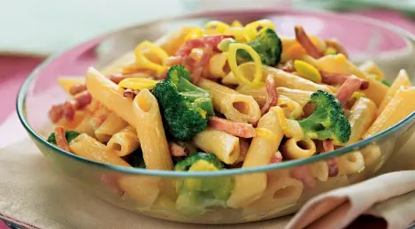 Penne de brocoli sauce aux poireaux