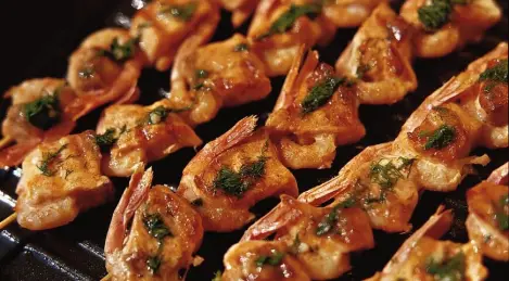 Saumon aux crevettes et à l'aneth