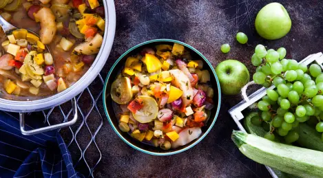Ratatouille with grapes