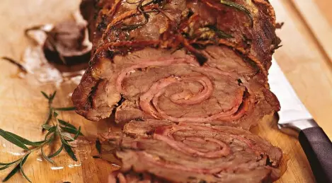 Pork roll with veal sausage