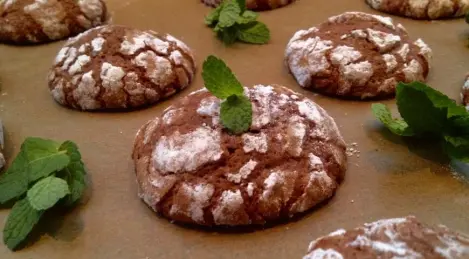 Mint chocolate chip cookies