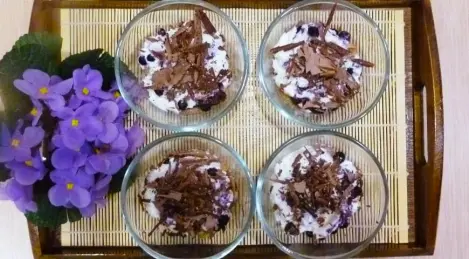 Quick blueberry cheesecake