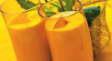 Orange peach cocktail