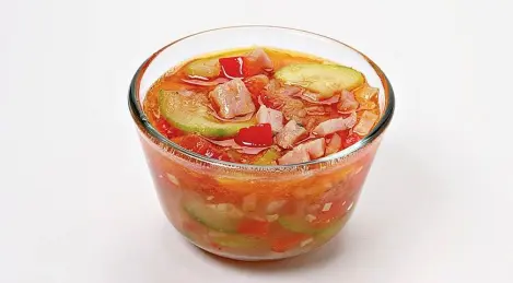 Sauce aus Zucchini und Schinken