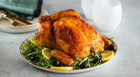 Poulet farci aux champignons