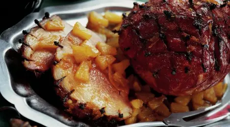 Jambon à l'ananas et au bourbon