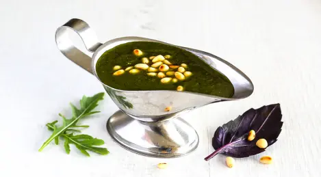 Pesto de roquette et basilic violet