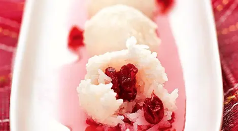 Boulettes de riz aux cerises