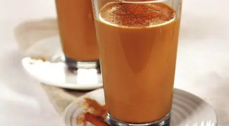 Coffee latte with cinnamon