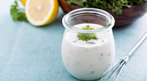 Lemon yoghurt sauce for fish