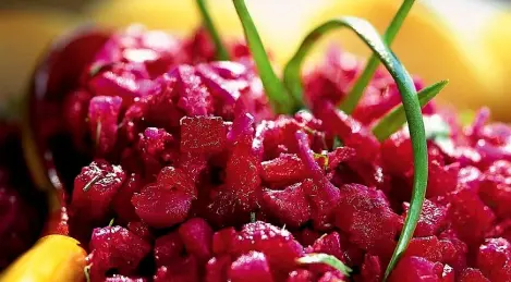 Meat vinaigrette salad